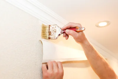 Pose de papier peint au Parcq — revêtements muraux et toiles de verre